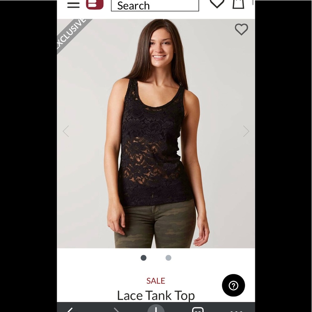 BKE lace tank top